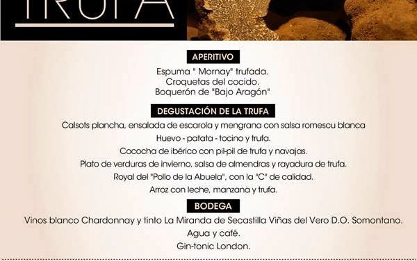 Menú de la trufa en La Bastilla (hasta mediados de marzo)