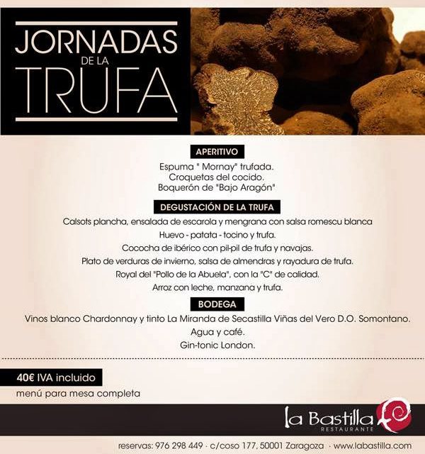 Menú de la trufa en La Bastilla (hasta mediados de marzo)