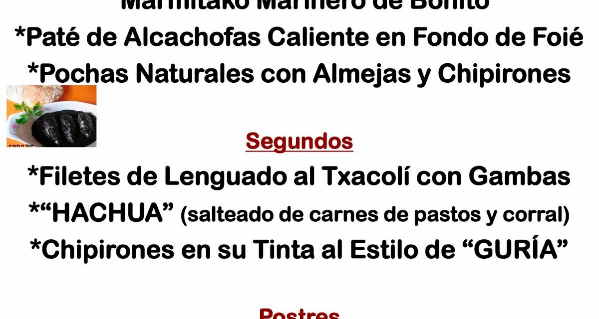 Semana de la cocina vasca (del 17 al 22 de febrero)