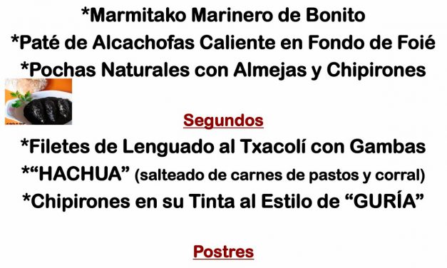 Semana de la cocina vasca (del 17 al 22 de febrero)