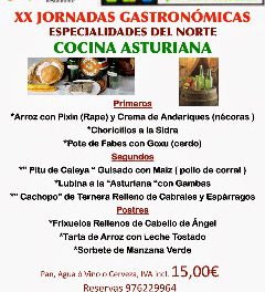 Semana de la cocina asturiana (del 10 al 15 de febrero)