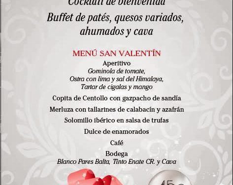 Cena de san Valentín en el Gayarre (viernes, 14)