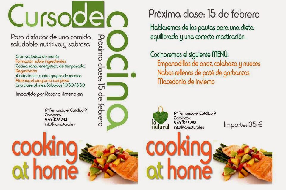 Curso de cocina (sábado,15)