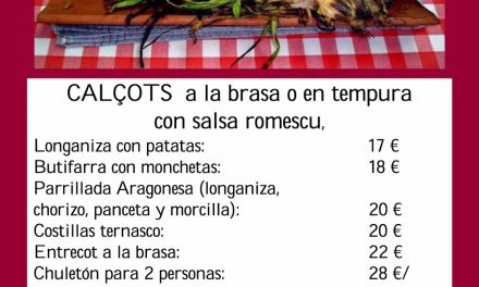 Menú de calçots (febrero)