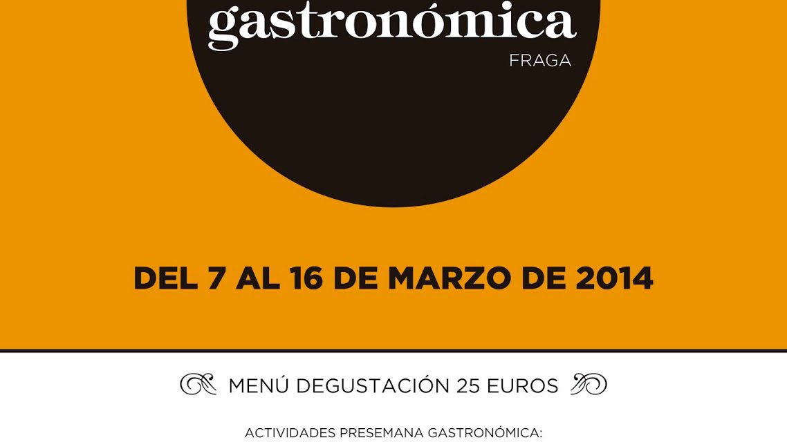 III Semana Gastronómica Ciudad de Fraga (del 7 al 16)
