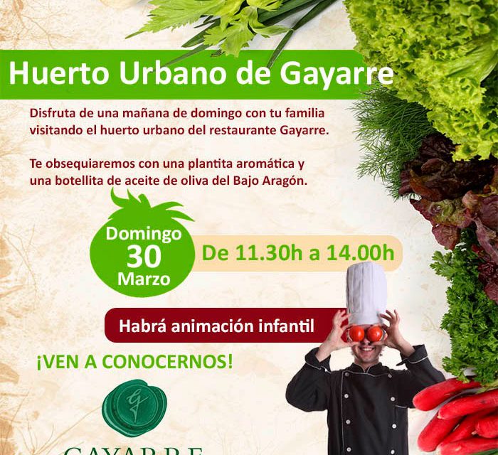 Visita al huerto urbano de Gayarre (domingo, 30)