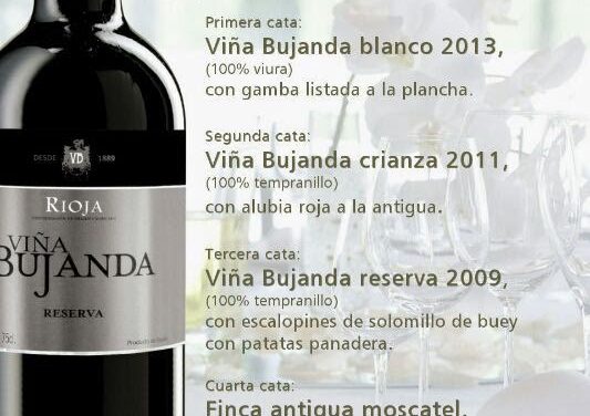 Cena cata con Martínez Bujanda (jueves, 3 de abril)