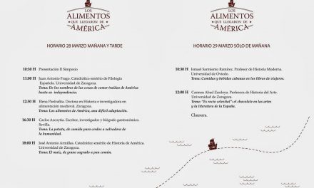 Simposio sobre los alimentos que vinieron de América (viernes y sábado, 28 y 29)