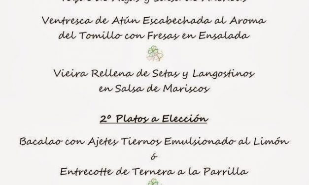 Menú de temporada (marzo y abril)