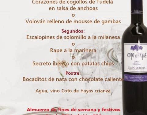 Menú de fin de semana (marzo y abril)