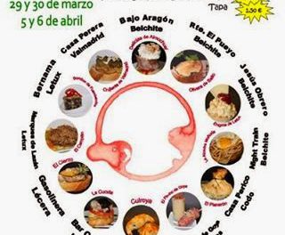 I Muestra de tapas y vinos de la comarca de Belchite (29 y 30 de marzo; 5 y 6 de abril)