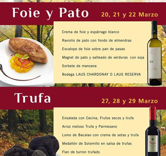 Jornadas gastronómicas, pato y trufa (del 20 al 22 y del 27 al 29)