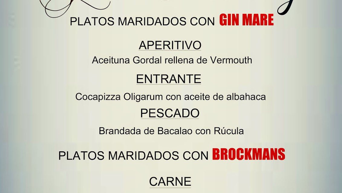 Maridajes con gin-tonics (miércoles noche y viernes mediodía)