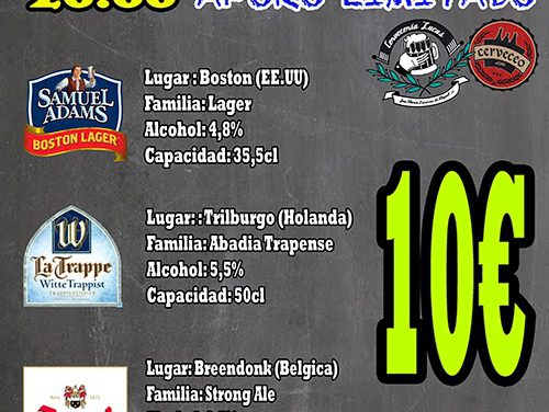 Cata de cervezas de importación (sábado, 12)