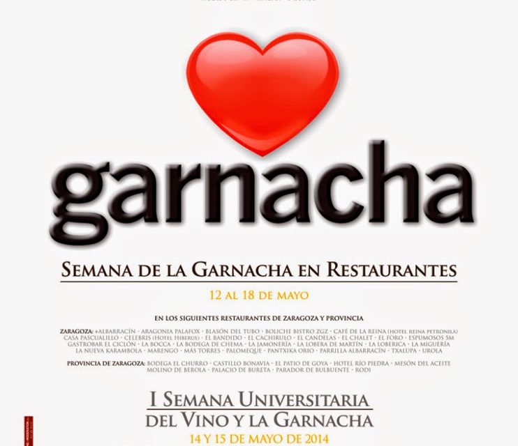 Semana gastronómica de la garnacha del Campo de Borja (del 12 al 18  de mayo)