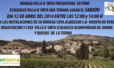 Presentación de vino ecológico (sábado, 12)