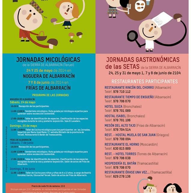 Jornadas micológicas (días 24, 25 y 31 de mayo; 1, 7 y 8 de junio)