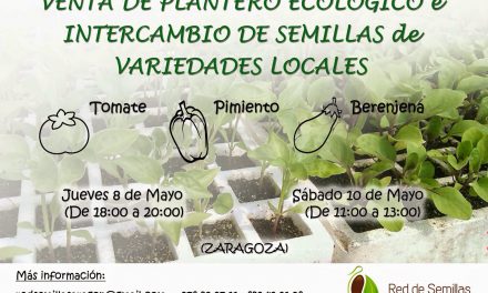 Venta de plantero ecológico e intercambio de semillas (8 y 10 de mayo)