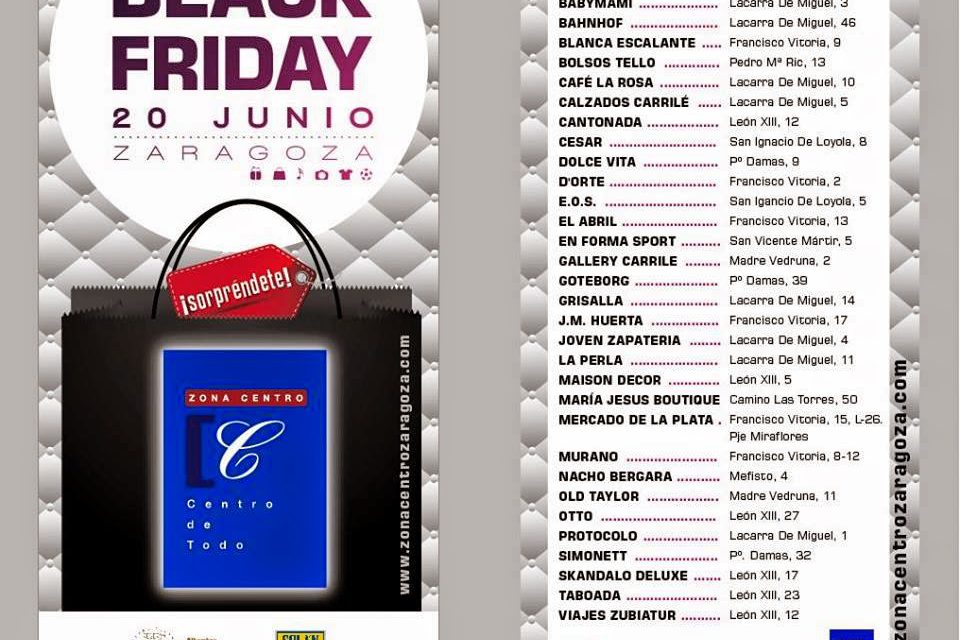 Black Friday en Zaragoza (viernes, 20)