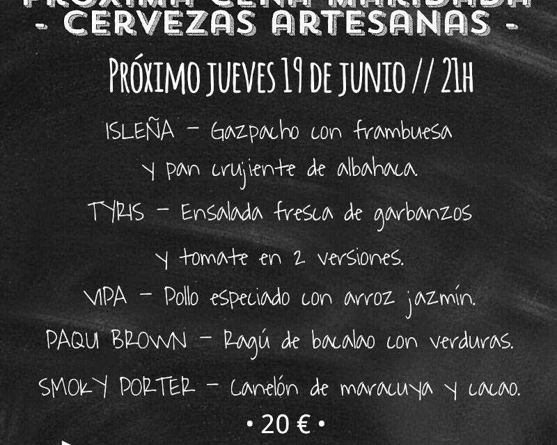 Cena maridada con cervezas artesanas en BUEN GUSTO (jueves, 19)