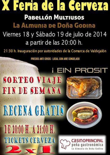 X Feria de la Cerveza de La Almunia (viernes 18 y sábado 19)