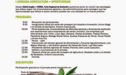 I Jornada Agricultura igual a oportunidad (viernes 18)