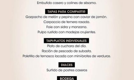 Nuevo menú Bocados de La Bastilla