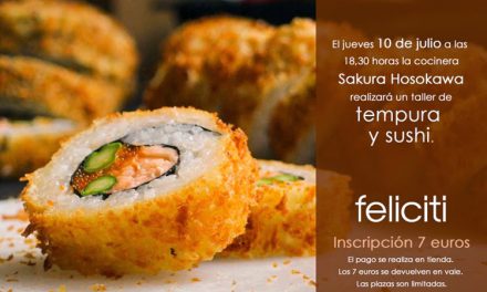 Taller de sushi y témpura (jueves, 10)