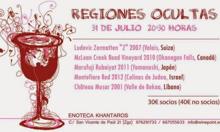 Cata de vinos internacionales en la Enoteca Khantaros (jueves 31)
