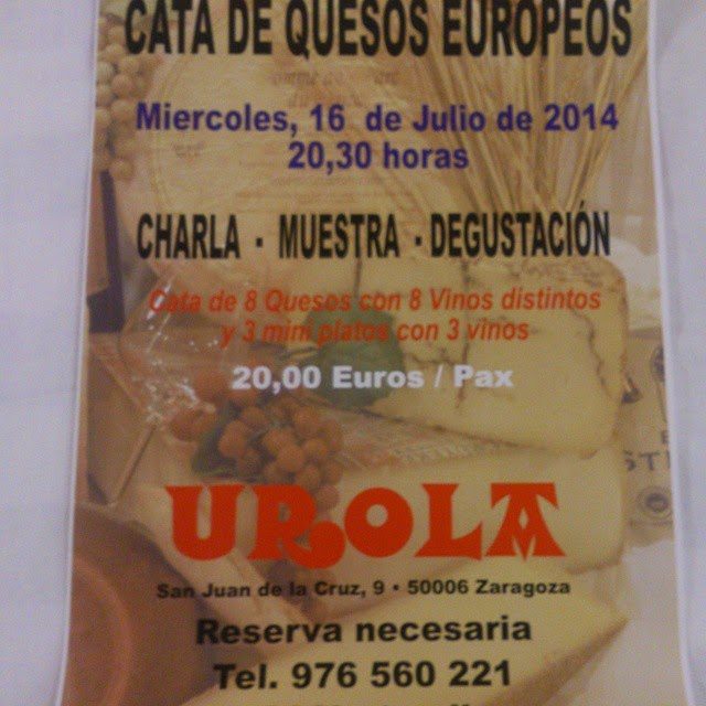 Cata de quesos europeos en Urola (miércoles, 16)