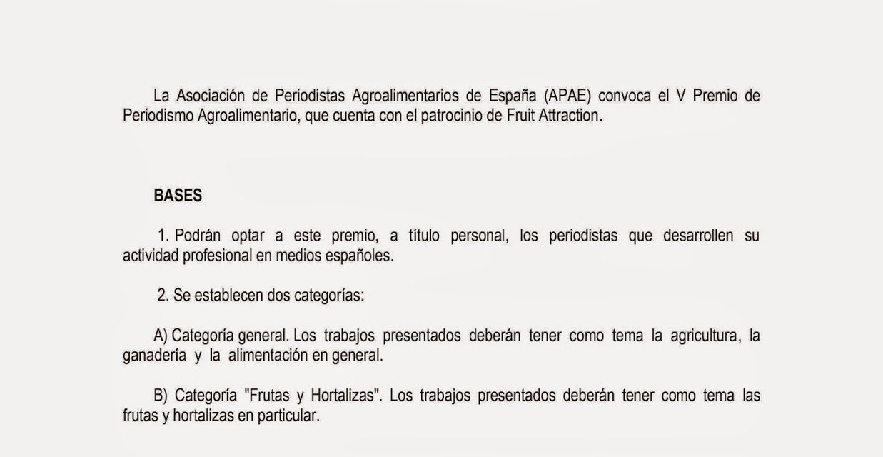 APAE convoca la quinta edición de sus premios periodísticos (hasta el 15 de septiembre)