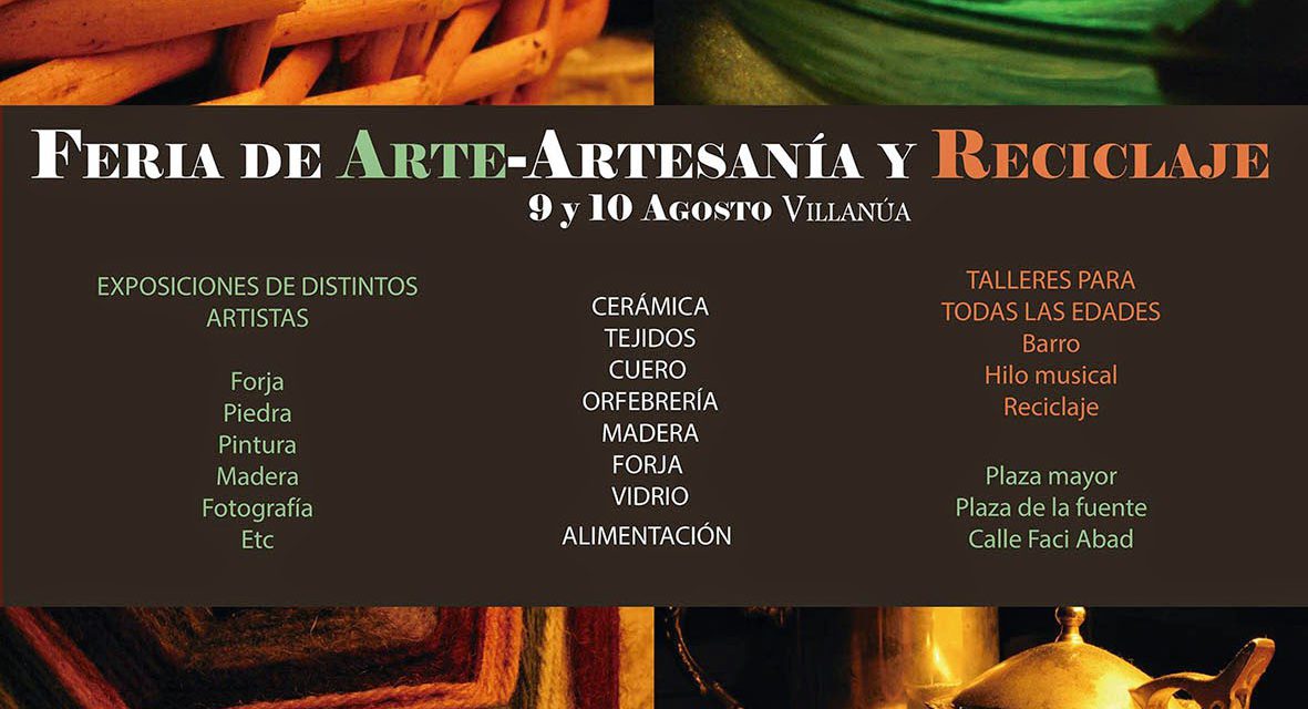 Feria de arte, artesanía y reciclaje (días 9 y 10 de agosto)