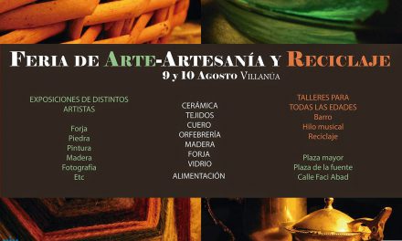 Feria de arte, artesanía y reciclaje (días 9 y 10 de agosto)