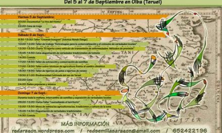 Jornadas de la Red de semillas de Aragón (del viernes 5 al domingo 7 de septiembre)