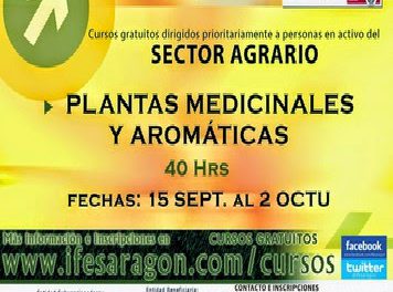 Curso gratuito sobre plantas medicinales y aromáticas (del 15 de septiembre al 2 de octubre)