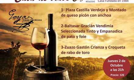 Cata de vino y tapas (jueves, 2)