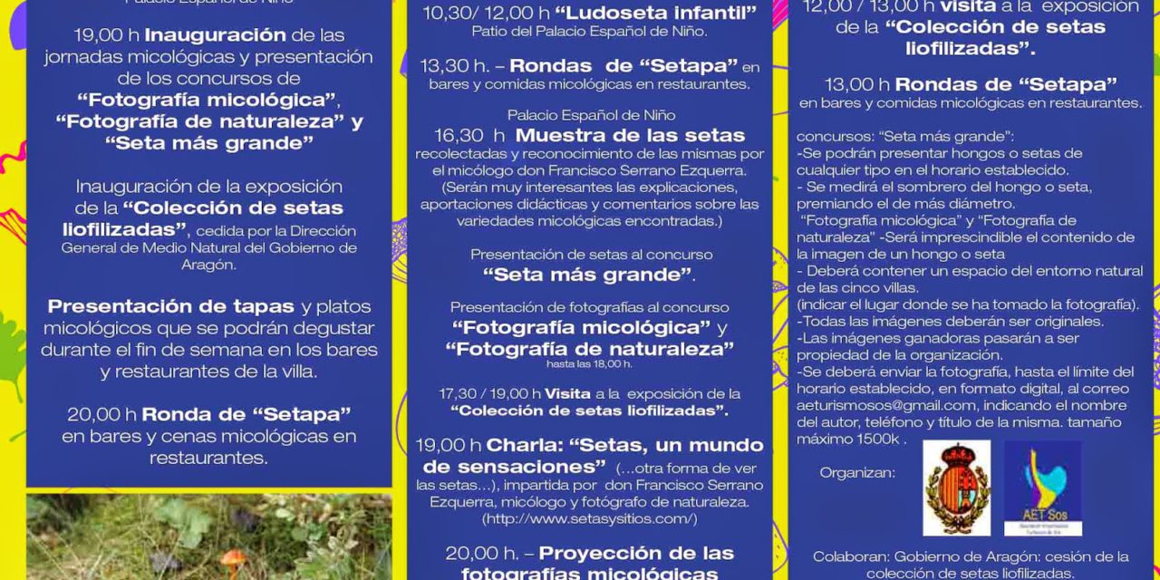 Jornadas micologicas Cinco Villas (del 7 al 9 de noviembre)