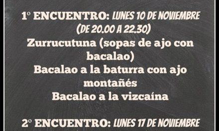 Encuentros gastronómicos sobre el bacalao (lunes, 10 y 17)