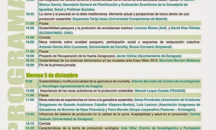 Jornadas de ganadería y pesca sostenible (días 4 y 5 de diciembre)