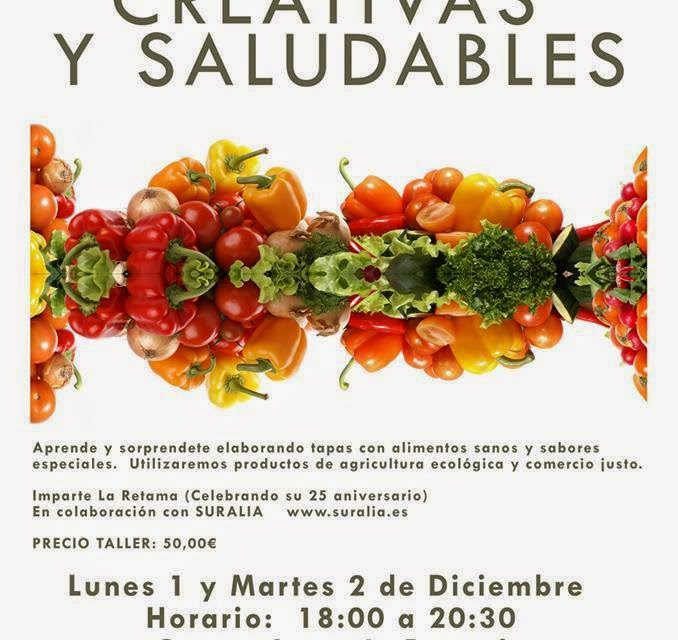 Taller de cocina: Tapas creativas y saludables (lunes y martes, 1 y 2 de diciembre)