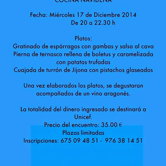 Encuentro gastronómico a favor de Unicef (miércoles, 17)