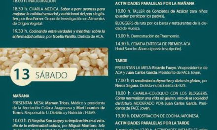 Jornadas celiacas (viernes y sábado, 12 y 13)