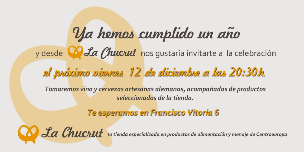 Degustación de productos alemanes, aniversario de La Chucrut (viernes, 12)