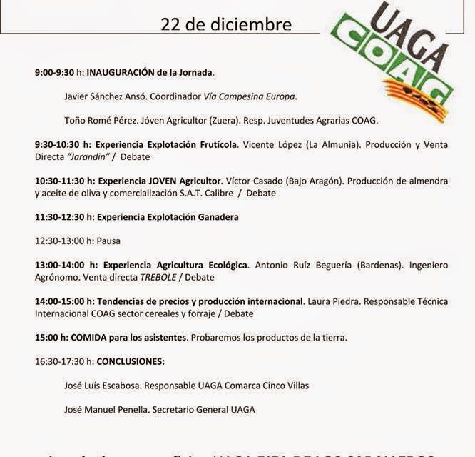 Jornada de agricultura y ganadería (lunes, 22)