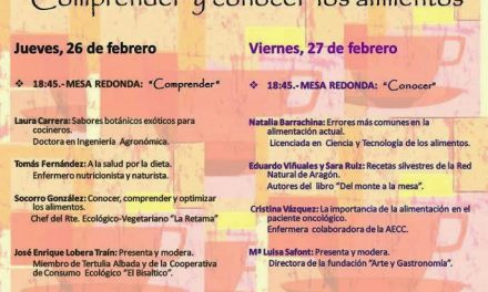 Mesas redondas sobre los alimentos (jueves y viernes, 26 y 27)