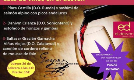 Cata de vino y tapas (jueves, 26)