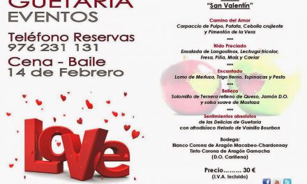 Cena baile de san Valentín Guetaria Eventos (sábado, 14)