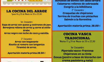 Encuentros gastronómicos Cocina vasca tradicional (martes, 17 y 24)