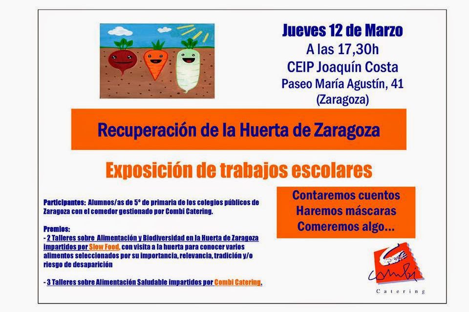 Exposición de trabajos escolares sobre la Huerta de Zaragoza (jueves, 12)