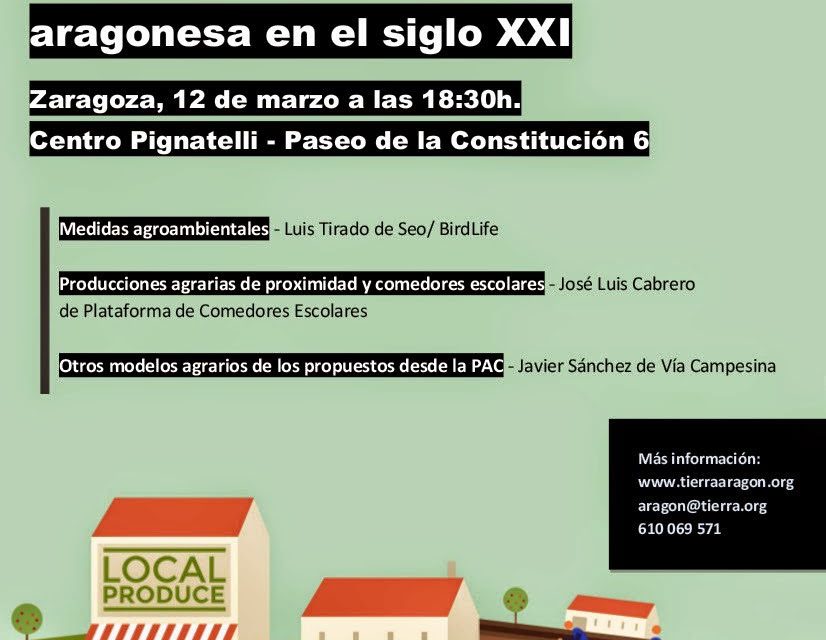 Charla Retos de la agricultura aragonesa en el siglo XXI (jueves, 12)